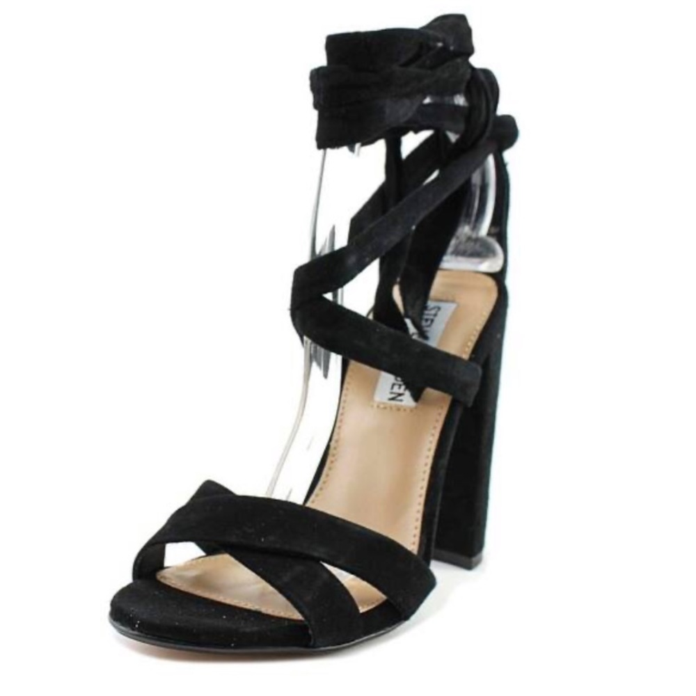 Steve Madden Christey Black Suede Heels